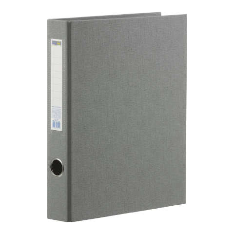 Папка-реєстратор двостороння, 2 D-обр.кільця, А4, ширина торця 40 мм, сіра, BM.3101-09 BUROMAX